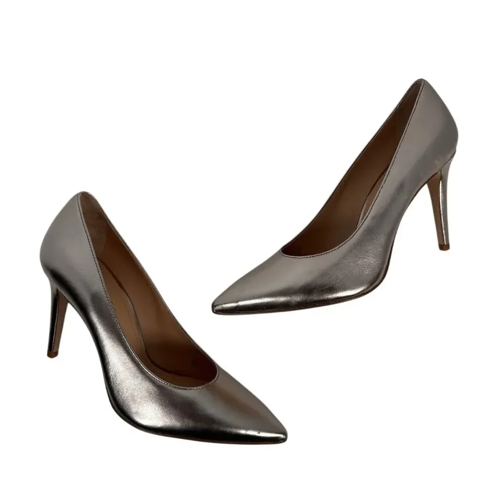 Coach Skyler‎ Pumps Womens 8.5 Metallic Champagne Gold Stiletto Heel Pointed Toe